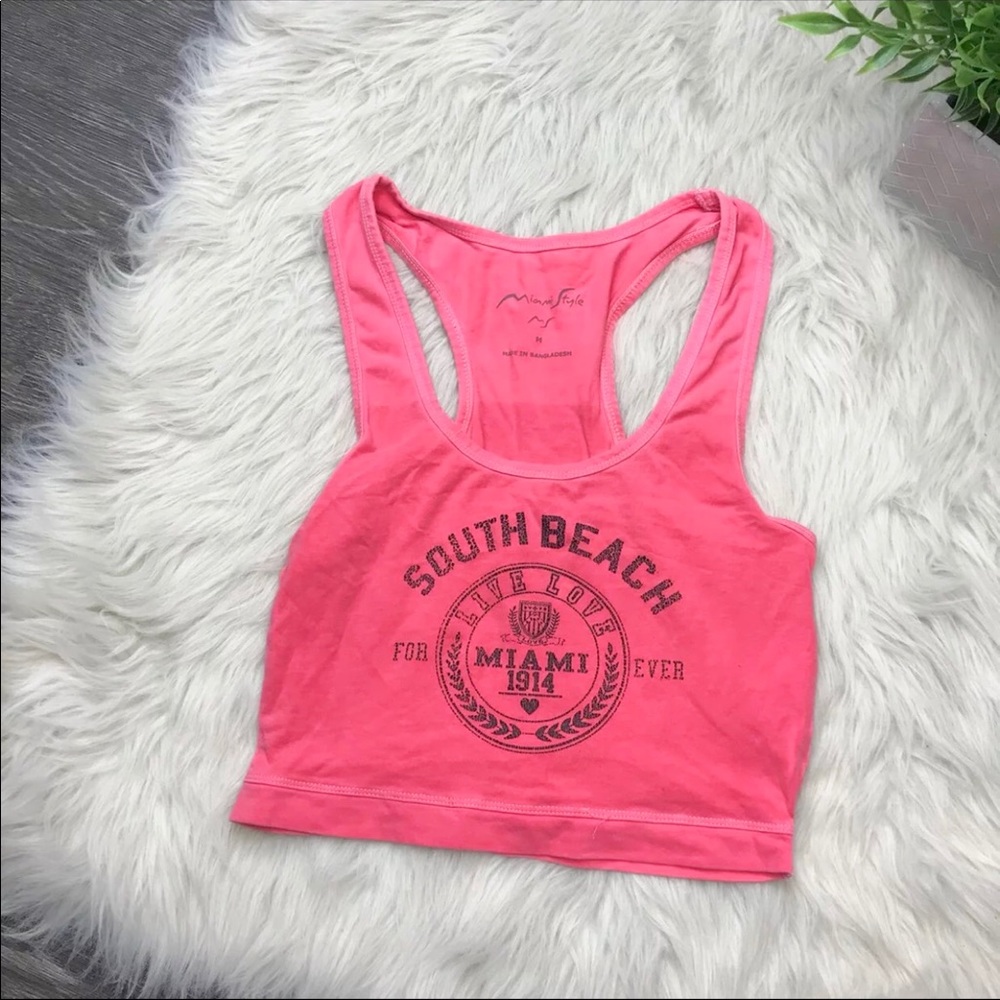 ‼️$4 SALE‼️ Miami Style Graphic Crop Top Tee 